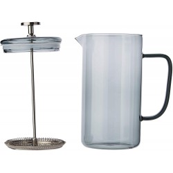 La Cafetière French Press Coffee Maker, Borosilicate Glass, Smoky Grey, 8 Cup - 1 Litre