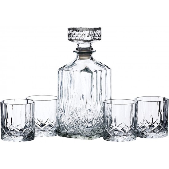 Shop quality BarCraft Cut-Glass Whisky Decanter and Tumbler Gift Set  (5 Pieces) in Kenya from vituzote.com Shop in-store or online and get countrywide delivery!