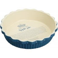 Home Made Fluted Round Pie Dish, 26cm diameter by 6cm height