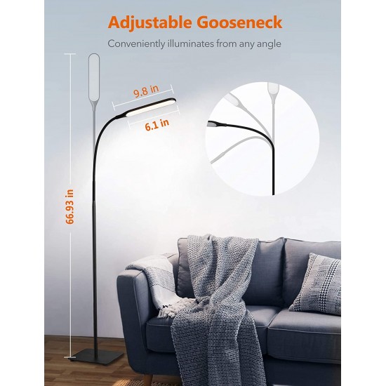 TaoTronics Black LED Floor Standing Lamp + Dimmable 4 Brightness Levels & Adjustable Gooseneck Lighting ( 69. 3” Height), TT-DL072BLK Shop quality TaoTronics Black LED Floor Standing Lamp + Dimmable 4 Brightness Levels & Adjustable Gooseneck Lighting ( 69. 3” Height) in Kenya from vituzote.com Shop in-store or get countrywide delivery!