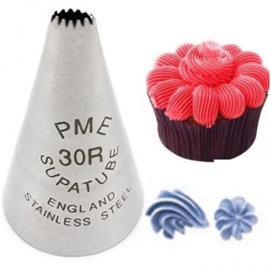 PME Ribbon Ribbed Tube Stainless Steel Cake Icing Piping Decorating Nozzle Tip