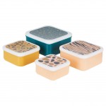 Premier Mimo Set Of 4 Animal Print Lunch Boxes