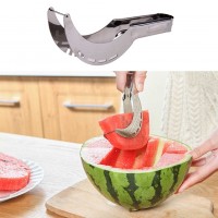 Home Basics Watermelon Slicer, Stainless Steel, Silver