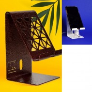 Zuri Desk Mobile Phone Holder (Steel) – Geometric Design Bronze
