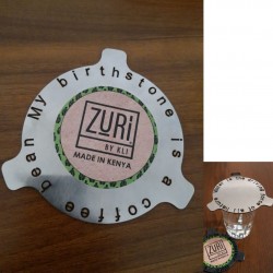 Zuri Drinks Cup Cover -Text My Birthstone is a Coffee Bean Large Stainless Steel