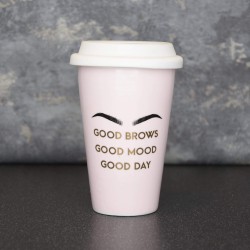 Candlelight Double Walled Travel Mug Good Brows/Good Mood/Good Day