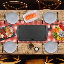 Duronic Electric Non-Stick Grill Pan Griddle - 52x27cm 