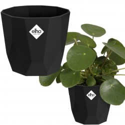 Elho Geometric 14cm indoor Flowerpot - Black