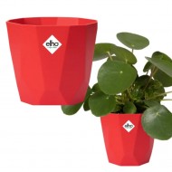 Elho Geometric 14cm Indoor Flowerpot - Brilliant red
