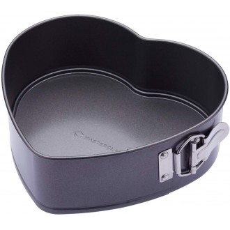 Master Class Heart Shaped Cake Tin - 9 Inch Springform Cake Tin with Loose Base and Non Stick Coating