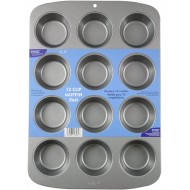 PME Carbon Steel Non-Stick 12 Cup Muffin Pan - 6.8 inches