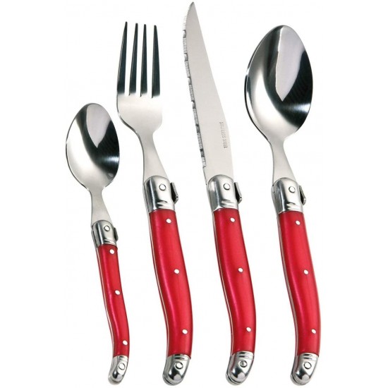 FULL LENGTH TANG QUALITY MODERN GIFT Details about   16 Piece RED SWISS KITCHEN CUTLERY SET 