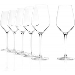 Stolzle Exquisite 6 Royal Red/White Wine Glasses, 420 ml - High Brilliance, Set of 6 Glasses (Made in Germany) 