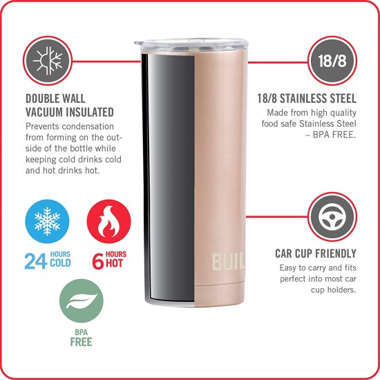 Shop quality BUILT Double Walled Stainless Steel Travel Mug Rose Gold, 590ml in Kenya from vituzote.com Shop in-store or online and get countrywide delivery!