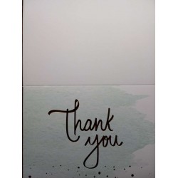 Nest Designs Gold And Watercolor Blank Thank You Cards for Thank You Notes - Light Blue 