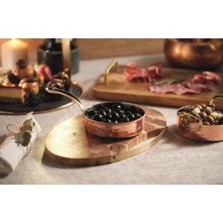 Artesà Mini Hammered Copper Finished Serving Saucepan, 12cm