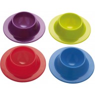 Colourworks Silicone Egg Cups, Assorted Colours, Set of Four,