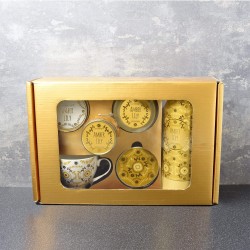 Candlelight Bohemian Gift Set Amber Lily Yellow in Gift Box - 6 Pieces
