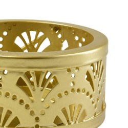 Candlelight Small Gold Metal Cut Out Candle Holder - 6cm Height