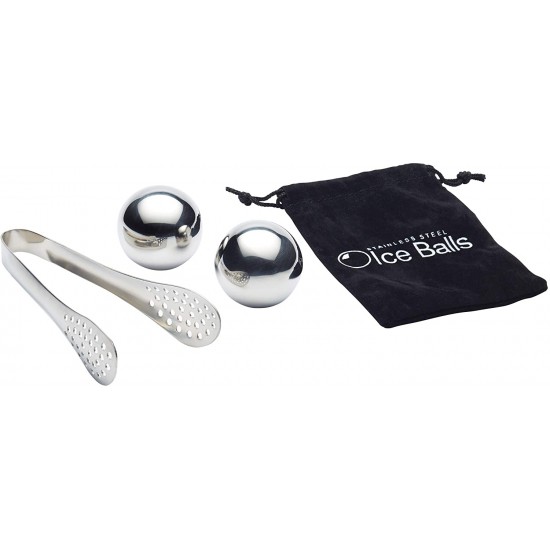 BarCraft Ice Ball Set, Stainless Steel, Pack of 2 Reusable Ice Cubes with Tongs and Storage Bag, BCICESS3PC Shop quality BarCraft Ice Ball Set, Stainless Steel, Pack of 2 Reusable Ice Cubes with Tongs and Storage Bag in Kenya from vituzote.com Shop in-store or online and get countrywide delivery!