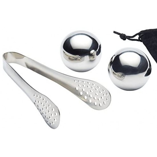 BarCraft Ice Ball Set, Stainless Steel, Pack of 2 Reusable Ice Cubes with Tongs and Storage Bag, BCICESS3PC Shop quality BarCraft Ice Ball Set, Stainless Steel, Pack of 2 Reusable Ice Cubes with Tongs and Storage Bag in Kenya from vituzote.com Shop in-store or online and get countrywide delivery!