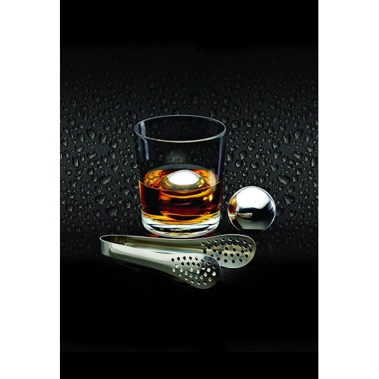 BarCraft Ice Ball Set, Stainless Steel, Pack of 2 Reusable Ice Cubes with Tongs and Storage Bag, BCICESS3PC Shop quality BarCraft Ice Ball Set, Stainless Steel, Pack of 2 Reusable Ice Cubes with Tongs and Storage Bag in Kenya from vituzote.com Shop in-store or online and get countrywide delivery!