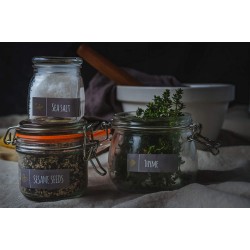 Home Made Pack of 50 Self Adhesive Herb Jar Labels in 10 Assorted Designs