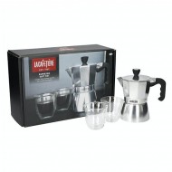 La Cafetiere Classic Espresso Coffee Maker Percolator, with 2 GLASS CUPS Gift Set