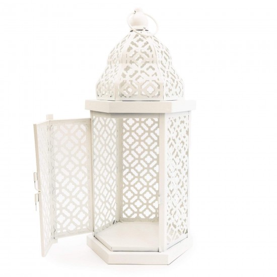 Shop quality Candlelight Large Rustic Cut Out Metal Lantern, Cream  - 44.5cm Height in Kenya from vituzote.com Shop in-store or online and get countrywide delivery!