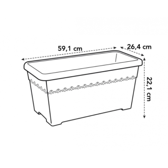Shop quality Elho Algarve Long Planter, 60cm - Anthracite in Kenya from vituzote.com Shop in-store or get countrywide delivery!