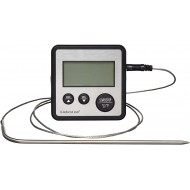 Kitchen Craft Digital Food Thermometer and Kitchen Timer with Probe for Meat, Sugar, Jam and More