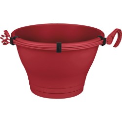 Elho Corsica Hanging Basket Planter - Cranberry Red, 30cm