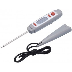 Taylor Pro Digital Meat Thermometer Probe with Anti Microbial Protective Sleeve, Plastic/Stainless Steel, Grey, 18 cm