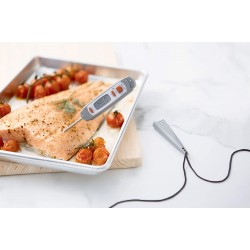 Taylor Pro Digital Meat Thermometer Probe with Anti Microbial Protective Sleeve, Plastic/Stainless Steel, Grey, 18 cm