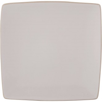 Mikasa Gourmet Ceramic Square Dinner Plate, White - 27 cm (10½ Inch)