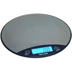 Taylor Pro Digital Kitchen Scales with Brushed Finish in Gift Box, 5 kg / 5000 ml Capacity