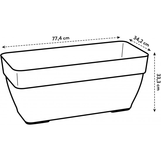 Shop quality Elho Vibia Campana Trough Planter, Living Concrete, 80 cm in Kenya from vituzote.com Shop in-store or get countrywide delivery!