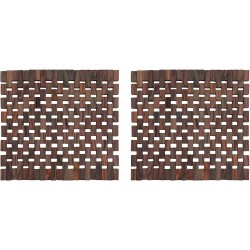 Creative Tops Dark Slatted Wood Pack Of 2 Placemats