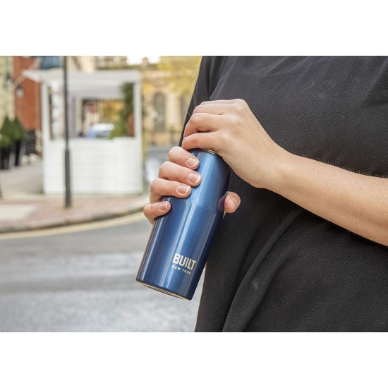 BUILT Apex Insulated Double Walled Bottle - Midnight Blue, 330ml