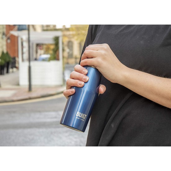 BUILT Apex Insulated Double Walled Bottle - Midnight Blue, 330ml BUILT Apex Insulated Double Walled Bottle - Midnight Blue, 330ml