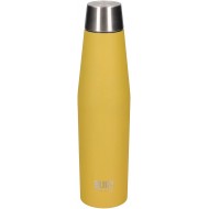 BUILT Perfect Seal Vacuum Insulated Water Bottle, Stainless Steel, 540 ml Yellow