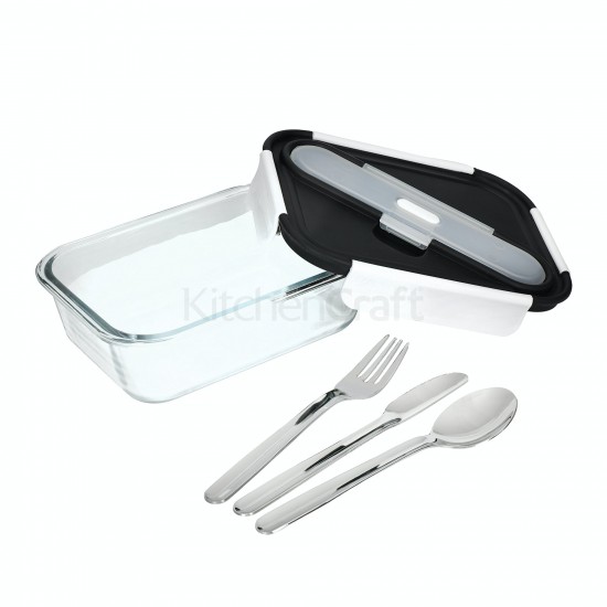 Shop quality Built Professional Glass 900ml Lunch Box with Cutlery in Kenya from vituzote.com Shop in-store or online and get countrywide delivery!