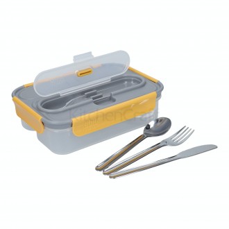 Built Stylist Leakproof Box with Stainless Steel Cutlery, 1 Litre