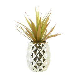 Candlelight  Artificial Plant in Pineapple Pot Gold 24cm 