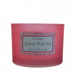 Candlelight Jaipur Pink Fig 2 Wick glass filled Pot Candle Pear and Fig Scent 380g