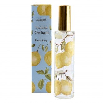 Candlelight Sicilian Orchard Room Spray in Gift Box Basil and Wild Lemon Scent 100ml
