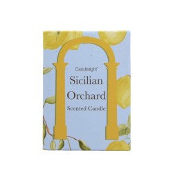 Candlelight Sicilian Orchard Wax Filled Pot Candle in Gift Box Basil and Wild Lemon Scent 220g 