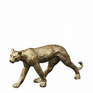 Candlelight Standing Leopard Ornament Distressed Silver, 7cm Height