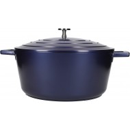 MasterClass Lightweight Casserole Dish with Lid, Cast Aluminium, Metallic Blue - 5 Litre/28 cm