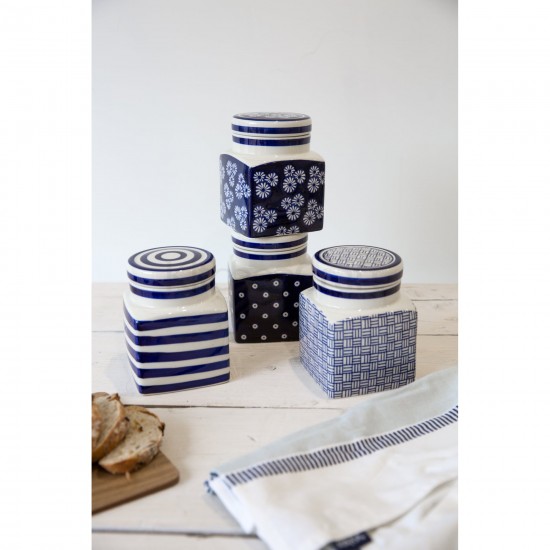 Shop quality London Pottery Ceramic Canister Blue and White Circle in Kenya from vituzote.com Shop in-store or online and get countrywide delivery!